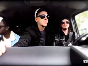 cabooses BUS - super-fucking-hot multiracial van ravage with Czech stunner