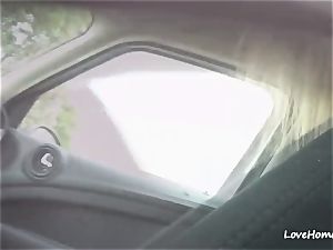 unexperienced duo Having fine sex In The Car