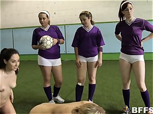 hot ladies football completes in sapphic gang activity